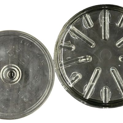 Vintage Heavy Glass "Sanitary Cheese Preserver" Bowl/Jar with Matching Lid by Brookstone Company