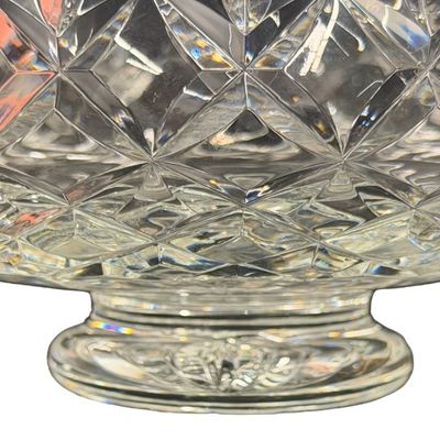 Vintage Waterford Clear Cut Crystal Footed Bowl