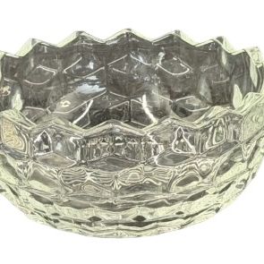 Vintage Fostoria American Clear Pressed Glass Deep Serving Bowl