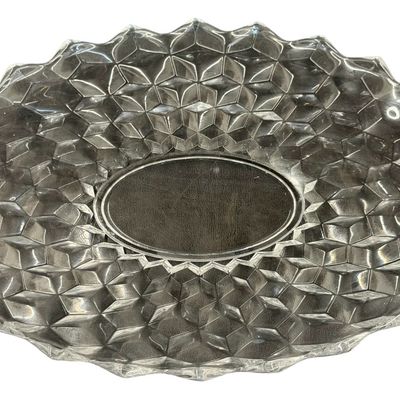 Fostoria Clear Glass Oval Torte Serving Platter