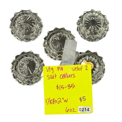 Fostoria Salt Cellar Bundle - Lot of 5