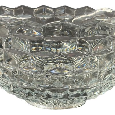 Vintage Indian Whitehall Colony Clear Pressed Glass Bowl