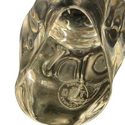Vintage Baccarat Clear Crystal Owl Figurine Paper Weight