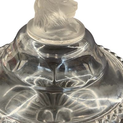 Antique "Gillinder and Sons" Lion Compete Candy Dish
