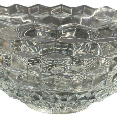 Vintage Indian Whitehall Colony Clear Pressed Glass Bowl