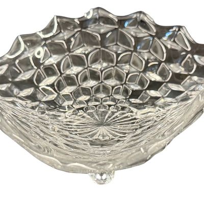 Fostoria Three Footed Wavy 11” Centerpiece Fruit Bowl