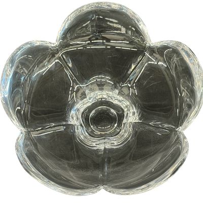Vintage Clear Crystal "Pomona" Flower-Petal Bowl designed by Lars Hellsten for Orrefors