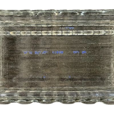 Vintage Anchor Hocking Clear Ribbed Glass Pound Butter Dish with a Matching Lid - Holds a one-pound block of butter