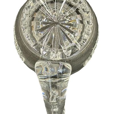 Vintage Waterford Crystal Small Cut-Glass Cream Pitcher featuring a Classic Diamond-Cut Pattern