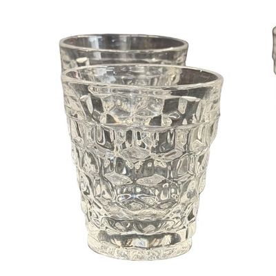 Vintage Fostoria Clear Pressed Straight-Sided Juice or Cocktail Tumblers - Lot of 5