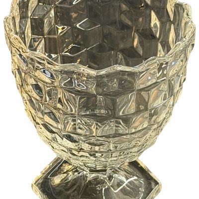 Vintage Fostoria American Clear Pressed Glass Footed Candy Dish