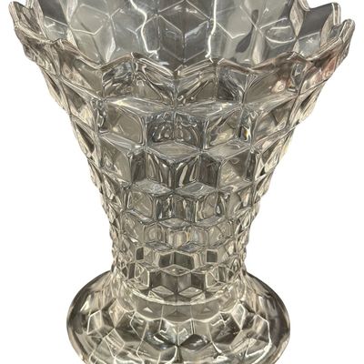 Vintage Fostoria American Clear Glass Tall Flared Swung Vase