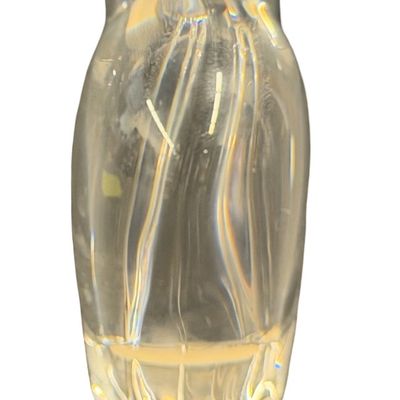 Baccarat French Clear Crystal Paperweight Elephant Figurine