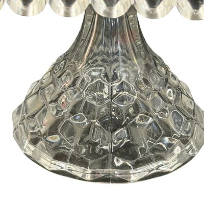 Vintage Fostoria American Clear Glass Square Cake Stand