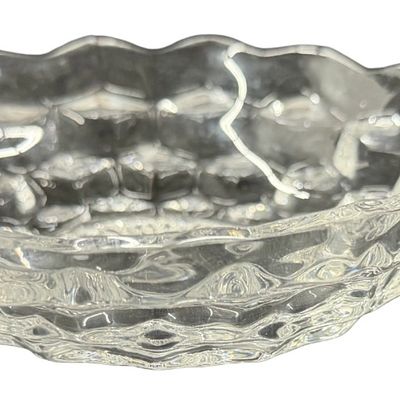 Vintage Fostoria American Clear Pressed Glass Round Single-Handled Nappy Serving Bowl