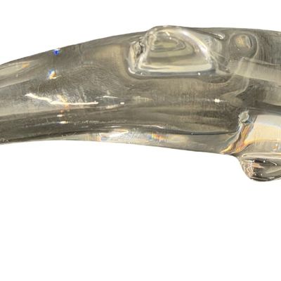 Vintage Baccarat French Crystal Diving Dolphin Figurine