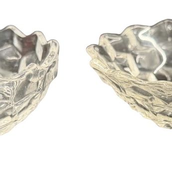 Vintage Fostoria American Clear Pressed Glass 5 1/4" Flared Nappy/Ice Cream/Fruit Bowl - Set of 2