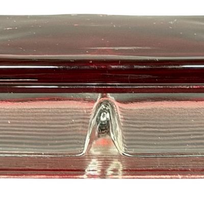 Vintage Anchor Hocking Royal Ruby Red Glass Box Divided Box