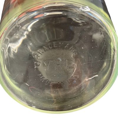 Vintage Pyrex #34 Laboratory Reagent Bottle Flathead Glass Stopper Decanter • Apothecary Bottle