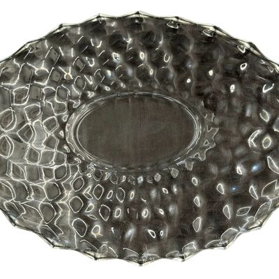 Large Fostoria Clear Glass Oval Torte Serving Platter