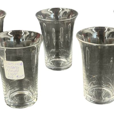 Vintage Fostoria American Clear Glass | Crab Insert Glass - Lot of 5