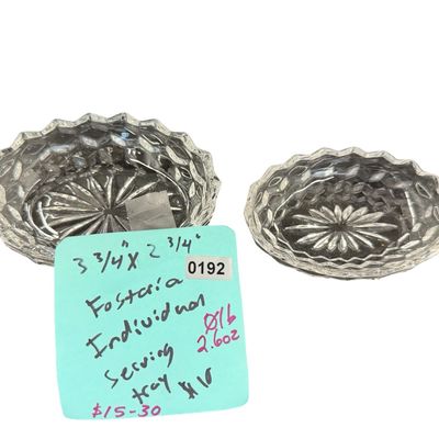 Vintage Fostoria American Individual Serving Trays - Set of 2