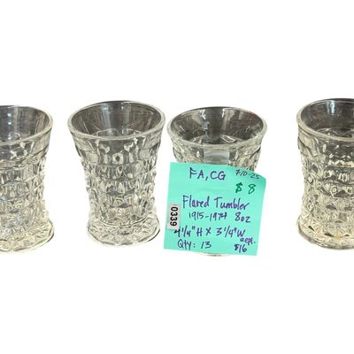 Vintage Fostoria American Flared Tumbler Glass - Lot of 4