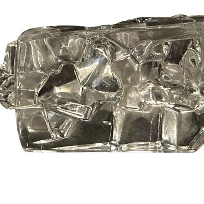 Vintage Kristakolor Italian Clear Crystal Rearing Horse Figurine