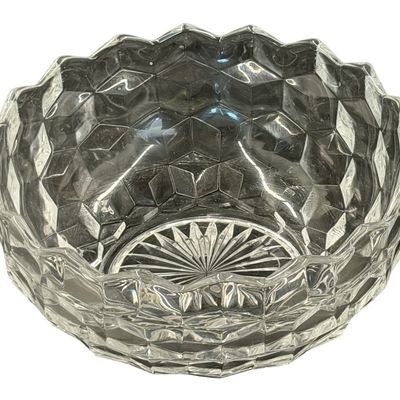 Vintage Fostoria American Clear Pressed Glass Serving Bowl