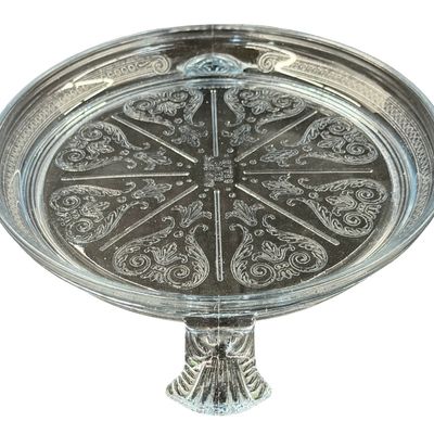 Vintage Anchor Hocking Fire-King Philbe Pattern Round Glass Trivet/Hot Plate