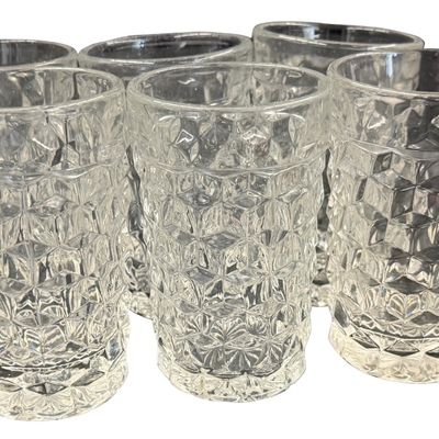 Vintage Fostoria American Clear Flat Juice Glass Tumblers - Lot of 5