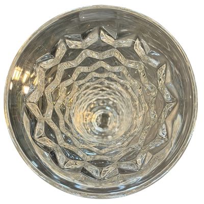 Vintage Fostoria American Clear Pressed Footed Flared Vase