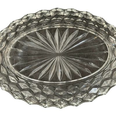 Vintage Fostoria American Clear Pressed Glass Oval Vegetable Bowl -VERIFY SIZE