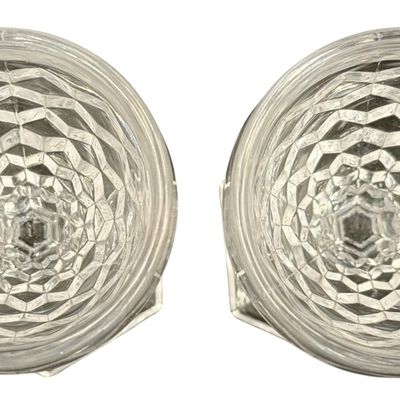 Vintage Fostoria American Clear Pattern Water or Wine Goblets - Set of 2