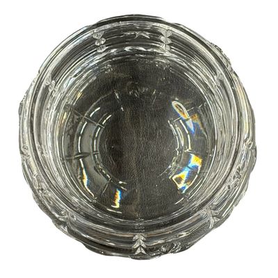 Vintage Crystal Honey Jar & Lid with Wood Spoon/Dipper Giftware Set