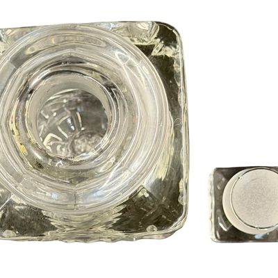 Fostoria Clear Glass Cordial Bottle with 4 Shot Glasses