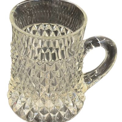 Vintage Indiana Glass Beer Glass Diamond Point Clear