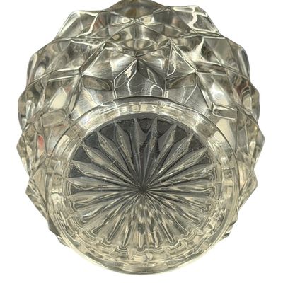Vintage Fostoria American Clear Pressed Glass Sugar Barrel or Candy Dish