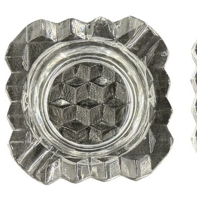 Vintage Fostoria American Clear Pressed Glass Individual Ash Tray - Lot of 3