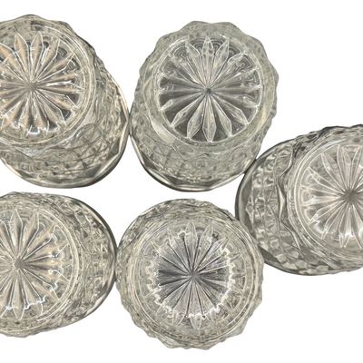 Vintage Fostoria American Clear Flat Juice Glass Tumblers - Lot of 5