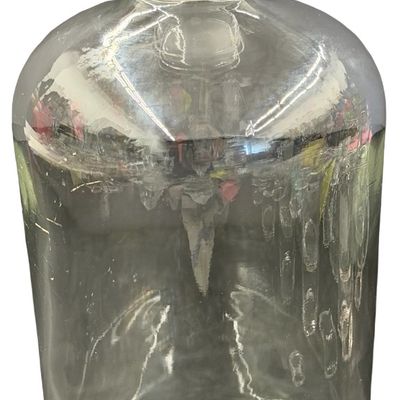 Vintage Pyrex #34 Laboratory Reagent Bottle Flathead Glass Stopper Decanter • Apothecary Bottle