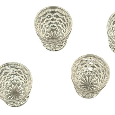 Vintage Fostoria American Clear Small Tumblers Flat Bottom - Lot of 5