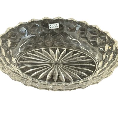 Vintage Fostoria American Clear Pressed Glass Oval Vegetable Bowl -VERIFY SIZE