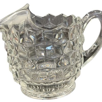 Fostoria Glass Pitcher With Ice Lip