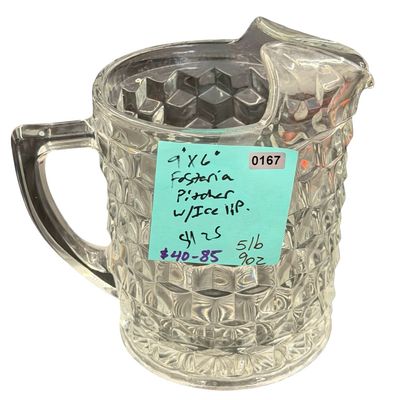 Fostoria Pitcher With Ice Lip