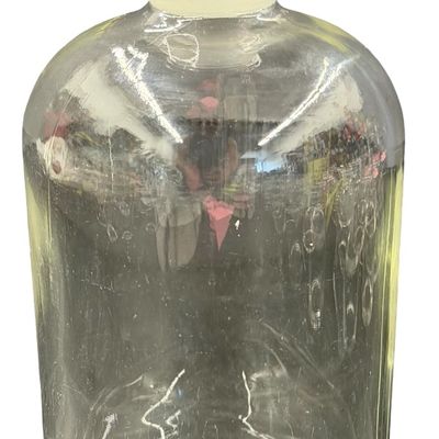 Vintage Pyrex #34 Laboratory Reagent Bottle Flathead Glass Stopper Decanter • Apothecary Bottle