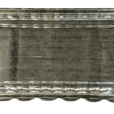 Vintage Anchor Hocking Clear Ribbed Glass Pound Butter Dish with a Matching Lid - Holds a one-pound block of butter