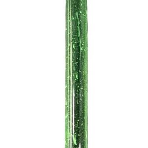 Vintage Hand-Blown Art Glass Handcrafted Orange Tulip Figurine with a Long Green Stem 16"