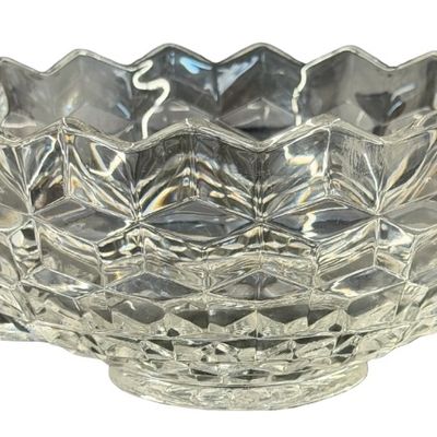 Vintage Fostoria American Clear Glass Two-Handled Trophy Bowl
