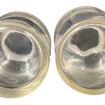 Clear Glass Apothecary Jars with Matching Ground-Glass Stoppers Bundle of 4